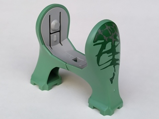 Dinosaur Legs Short with Light Gray Middle Section with Dark Green Pattern