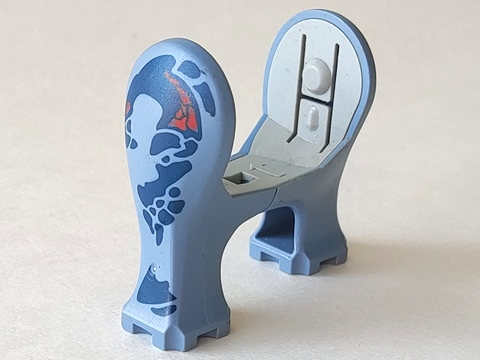 Dinosaur Legs Short with Light Gray Middle Section with Dark Blue, Dark Gray, and Red Pattern