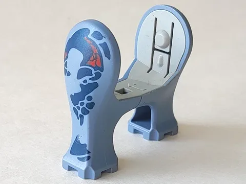 Dinosaur Legs Short with Light Gray Middle Section with Dark Blue, Dark Gray, and Red Pattern