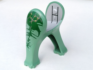 Dinosaur / Elephant Legs Long with Light Gray Middle Section with Dark Green Pattern