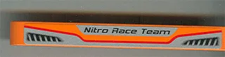 Technic, Liftarm Thick 1 x 9 with 'Nitro Race Team' and 2 Vents Pattern (Sticker) - Set 8473
