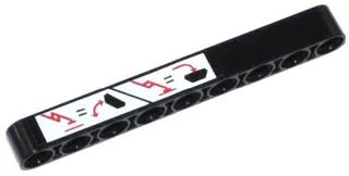 Technic, Liftarm Thick 1 x 9 with Outriggers and Container Operating Instructions Pattern (Sticker) - Set 42024