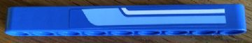 Technic, Liftarm Thick 1 x 9 with Medium Blue and White Stripes Pattern Model Left Side (Sticker) - Set 8052