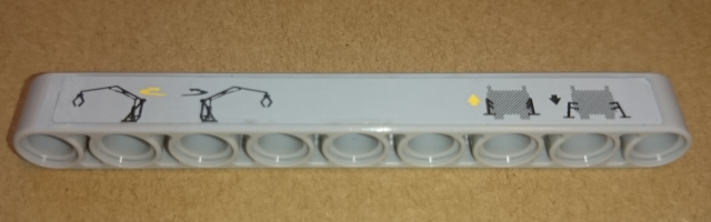 Technic, Liftarm Thick 1 x 9 with Crane Rotation and Outrigger Operating Instructions Pattern (Sticker) - Set 9397