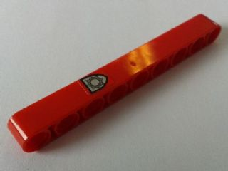 Technic, Liftarm Thick 1 x 9 with Fire Brigade Badge Pattern (Sticker) - Set 8289