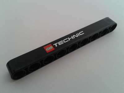 Technic, Liftarm Thick 1 x 9 with LEGO TECHNIC Logo Pattern (Sticker) - Set 8292