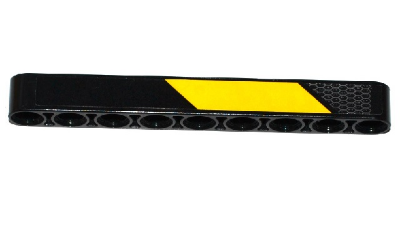 Technic, Liftarm Thick 1 x 9 with Thick Yellow Stripe and Honeycomb Mesh Pattern (Sticker) - Set 42053