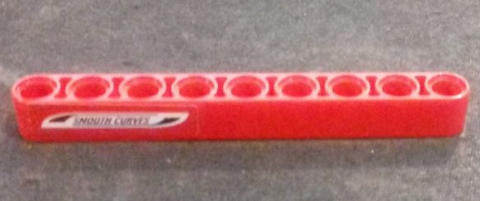 Technic, Liftarm Thick 1 x 9 with 'SMOOTH CURVES' Pattern Model Right Side (Sticker) - Set 42000