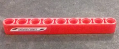 Technic, Liftarm Thick 1 x 9 with 'SMOOTH CURVES' Pattern Model Right Side (Sticker) - Set 42000