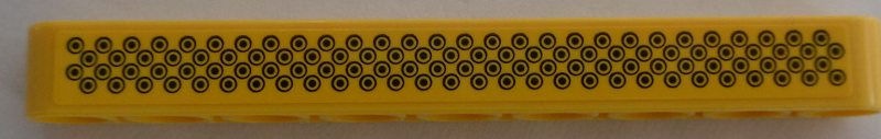 Technic, Liftarm Thick 1 x 9 with Black Dots in Black Circles Tread Plate Pattern (Sticker) - Set 42074