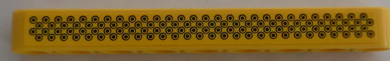 Technic, Liftarm Thick 1 x 9 with Black Dots in Black Circles Tread Plate Pattern (Sticker) - Set 42074