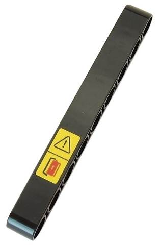 Technic, Liftarm Thick 1 x 9 with Exclamation Mark in Warning Triangle and Fire Extinguisher Pattern (Sticker) - Set 42054