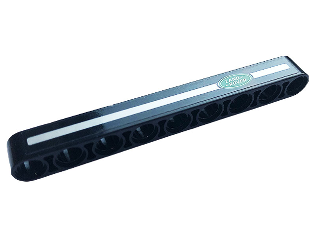 Technic, Liftarm Thick 1 x 9 with Land Rover Logo and Silver Stripe Pattern (Sticker) - Set 42110