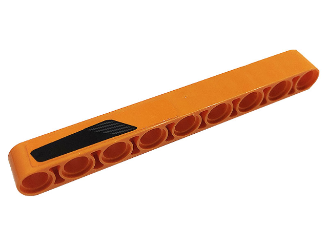 Technic, Liftarm Thick 1 x 9 with Black Grille Air Vent Pattern Model Left Side (Sticker) - Set 42093