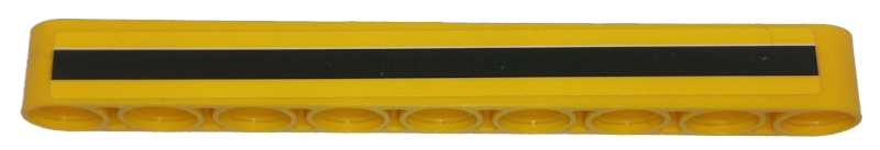 Technic, Liftarm Thick 1 x 9 with Black Stripe Pattern (Sticker) - Set 42151