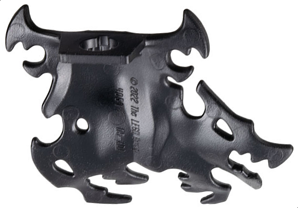 Minifigure Cape Flexible Rubber, Tattered with Dragon Heads