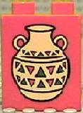 Duplo, Brick 1 x 2 x 2 with Indian Pottery Pattern