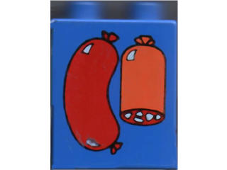 Duplo, Brick 1 x 2 x 2 with Sausages Pattern