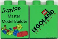 Duplo, Brick 1 x 2 x 2 with Junior Master Model Builder 2005 Pattern