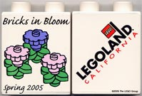 Duplo, Brick 1 x 2 x 2 with Bricks In Bloom Three Flowers Pattern