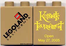 Duplo, Brick 1 x 2 x 2 with Knights' Tournament Pattern