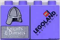 Duplo, Brick 1 x 2 x 2 with Knights and Damsels 2005 Pattern