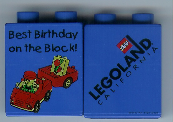 Duplo, Brick 1 x 2 x 2 with Best Birthday On The Block! and Duplo Vehicle Pattern