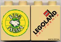 Duplo, Brick 1 x 2 x 2 with Dino Island Opening Pattern