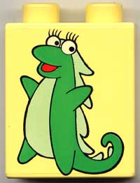 Duplo, Brick 1 x 2 x 2 with Isa Pattern