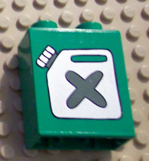 Duplo, Brick 1 x 2 x 2 with Fuel Container Pattern