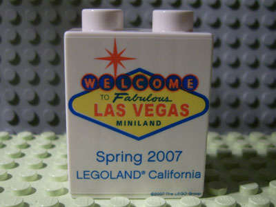 Duplo, Brick 1 x 2 x 2 with Miniland Las Vegas Pattern