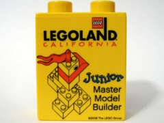 Duplo, Brick 1 x 2 x 2 with Junior Master Model Builder 2008 Pattern