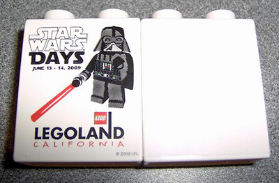 Duplo, Brick 1 x 2 x 2 with Star Wars Days 2009 Pattern