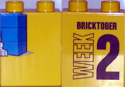 Duplo, Brick 1 x 2 x 2 with Toys "R" Us Bricktober Week 2 Pattern