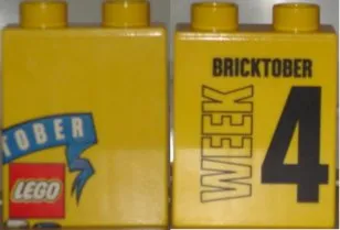 Duplo, Brick 1 x 2 x 2 with Toys "R" Us Bricktober Week 4 Pattern