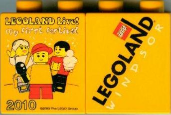 Duplo, Brick 1 x 2 x 2 with LEGOLAND Live! My First Festival 2010 LEGOLAND Windsor Pattern