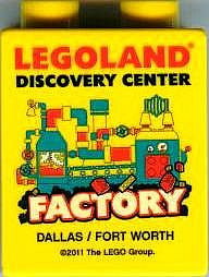 Duplo, Brick 1 x 2 x 2 with LEGOLAND Discovery Center Factory 2011 Dallas / Fort Worth Pattern