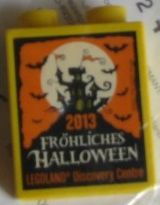 Duplo, Brick 1 x 2 x 2 with 2013 Fröhliches Halloween LEGOLAND Discovery Centre Pattern