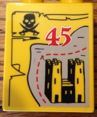 Duplo, Brick 1 x 2 x 2 with Elephant and 45 Visit LEGOLAND Windsor Pattern