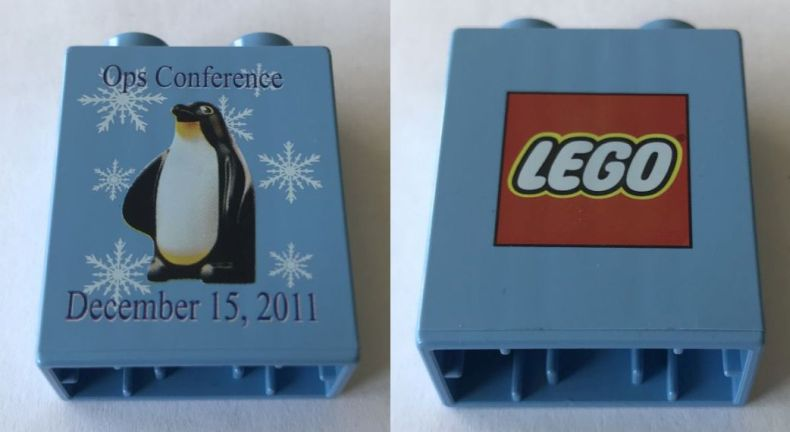 Duplo, Brick 1 x 2 x 2 with Ops Conference, December 15, 2011 Pattern