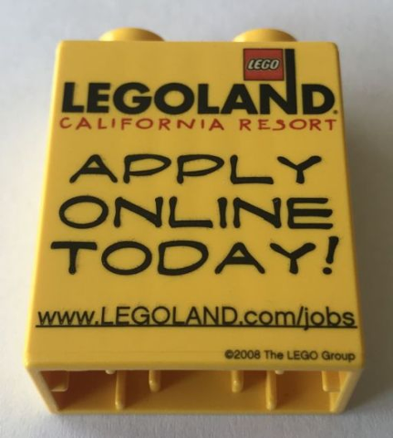 Duplo, Brick 1 x 2 x 2 with Apply Online Today! LEGOLAND California Pattern