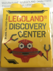 Duplo, Brick 1 x 2 x 2 with LEGOLAND Discovery Center and Robot Pattern