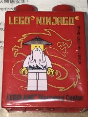 Duplo, Brick 1 x 2 x 2 with LEGO Ninjago 2017 LEGOLAND Discovery Center Sensei Wu Pattern