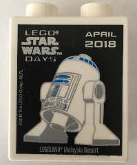 Duplo, Brick 1 x 2 x 2 with LEGO Star Wars Days April 2018 LEGOLAND Malaysia Resort Pattern