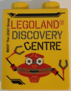 Duplo, Brick 1 x 2 x 2 with LEGOLAND Discovery Centre Pattern (Melbourne Promotional)