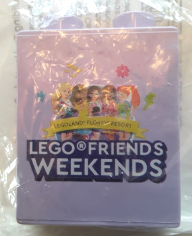 Duplo, Brick 1 x 2 x 2 with LEGOLAND Florida Resort LEGO Friends Weekends 2022 Pattern