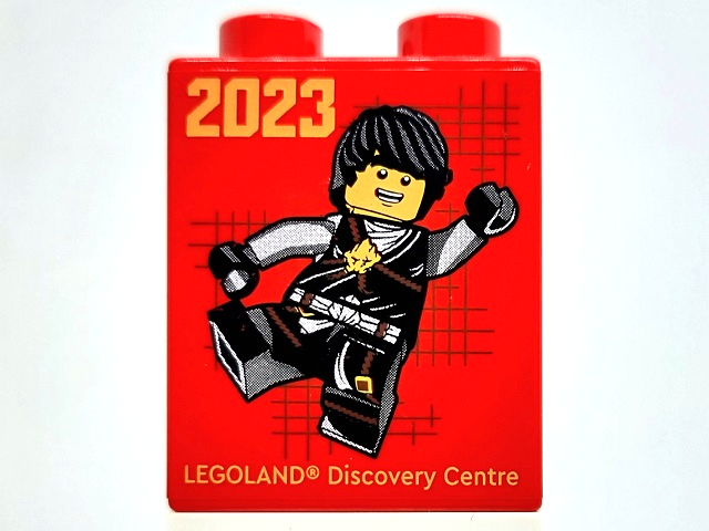 Duplo, Brick 1 x 2 x 2 with 2023 Cole Minifigure LEGOLAND Discovery Centre Pattern
