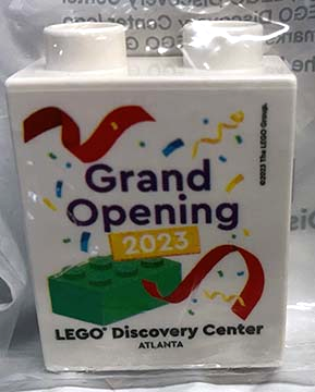 Duplo, Brick 1 x 2 x 2 with Grand Opening 2023 LEGO Discovery Center ATLANTA Pattern