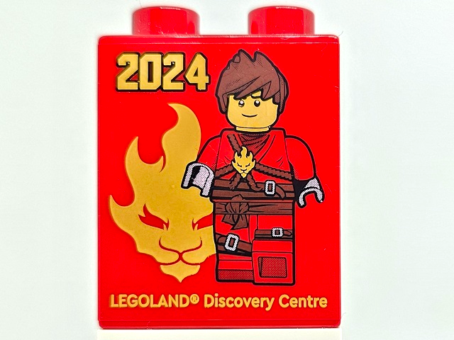 Duplo, Brick 1 x 2 x 2 with 2024 Kai Minifigure LEGOLAND Discovery Centre Pattern