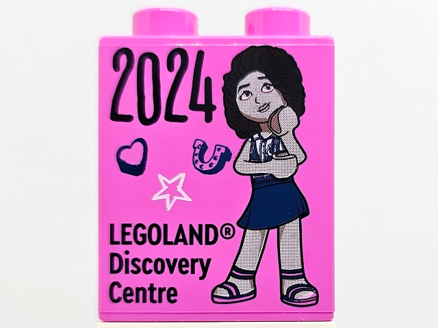 Duplo, Brick 1 x 2 x 2 with 2024 Friends Aliya Mini Doll LEGOLAND Discovery Centre Pattern